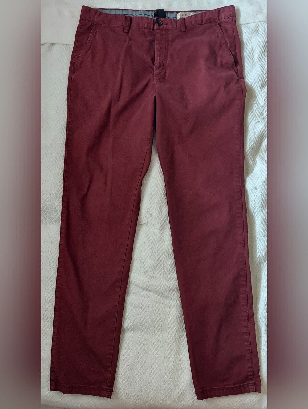 H&M Maroon/Burgundy chinos slim fit 34x32